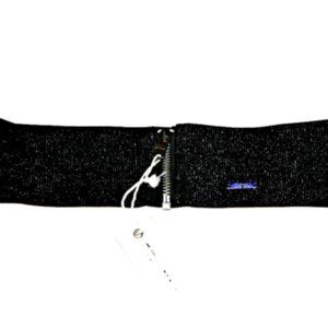 DIESEL Girl's  BLACK Glitter Zip Elasticized BELT Blelesty ( Size 11 )